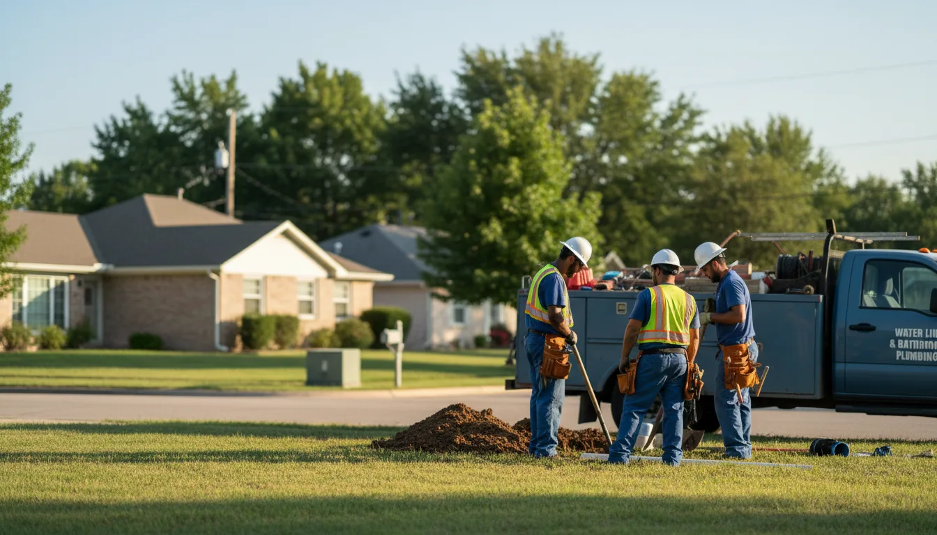 Residential water line and bathroom plumbing service in Langworthy, IA